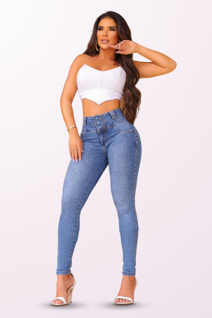 Calça Jeans Modeladora Fatal Mega Bumbum Apaixonante