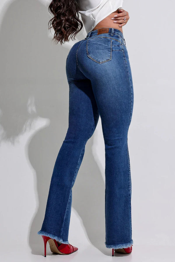 Calça Jeans Modeladora Flare Mega Bumbum